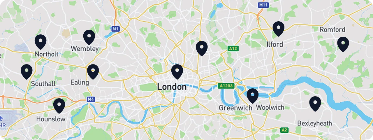 Trava electrician service area across London